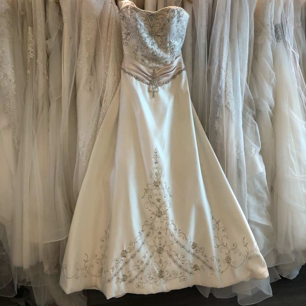 Satin A Line gown, prom dress